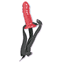 0901-09-CD Doc Johnson Red Boy - 7 Inch Hollow Curved Cock Strap On